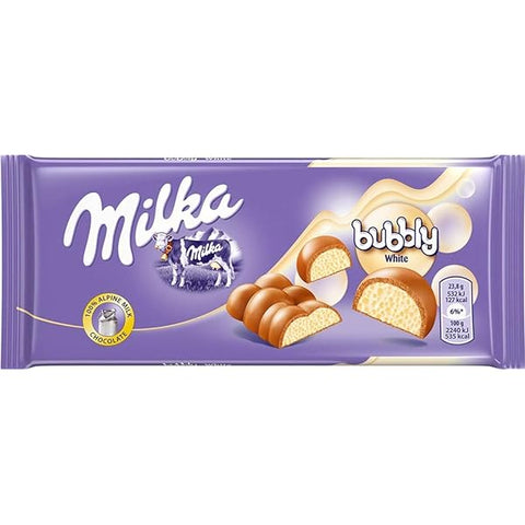 Milka Bubbly White Aerated Chocolate