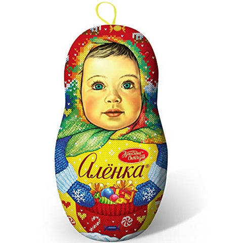 Christmas Gift Alyonka (Alenka) Matryoshka, Red October, 300g