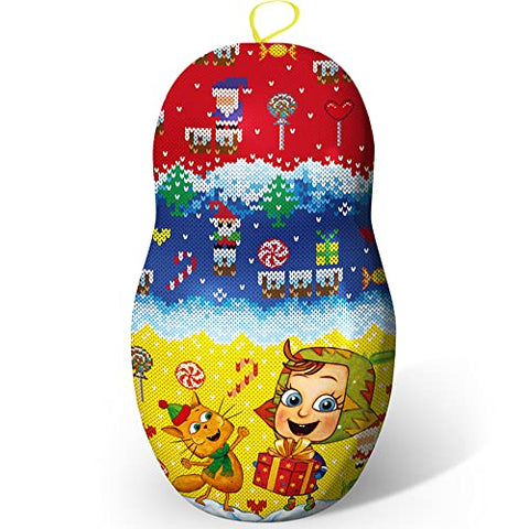 Christmas Gift Alyonka (Alenka) Matryoshka, Red October, 300g